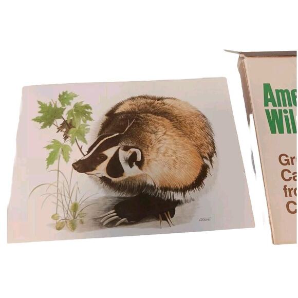 1980 American Wildlife Greeting 8 Cards From Current Vintage w Envelopes & Box - Picture 4 of 16